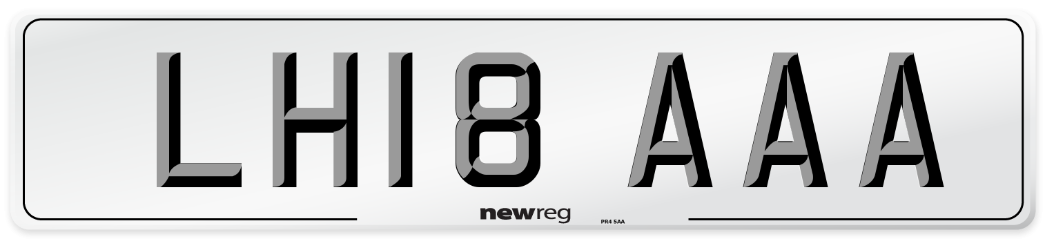 LH18 AAA Number Plate from New Reg